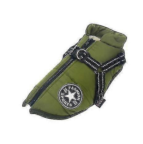 Jachetă impermeabilă pentru câini mari pentru animale de companie cu ham - haine calde de iarnă pentru câini