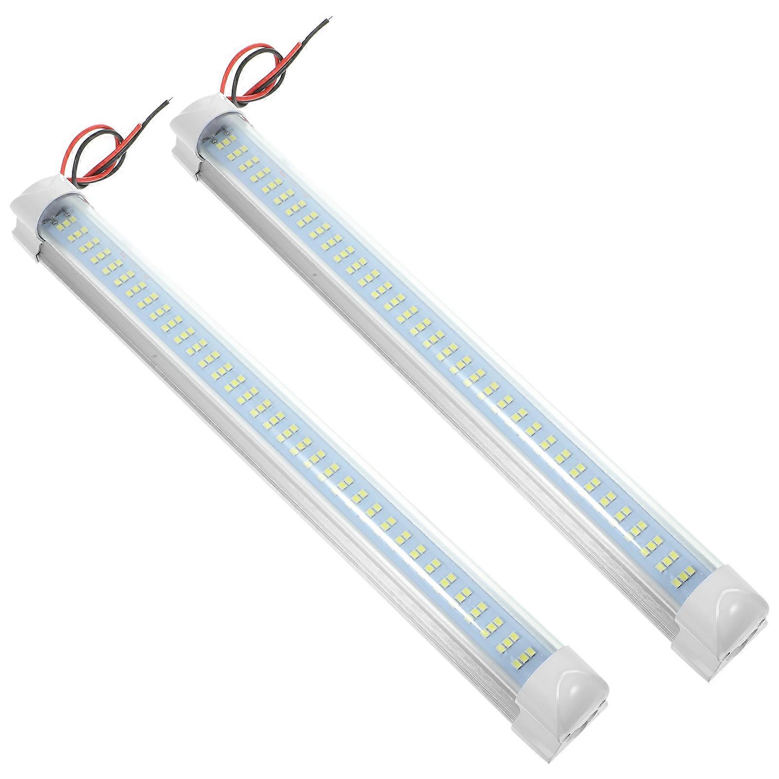 2pcs Voiture Intérieur Barre Lumineuse LED Bande Lumineuse RV Lumières Intérieur Accessoire Lecture Lumières (12-80V)
