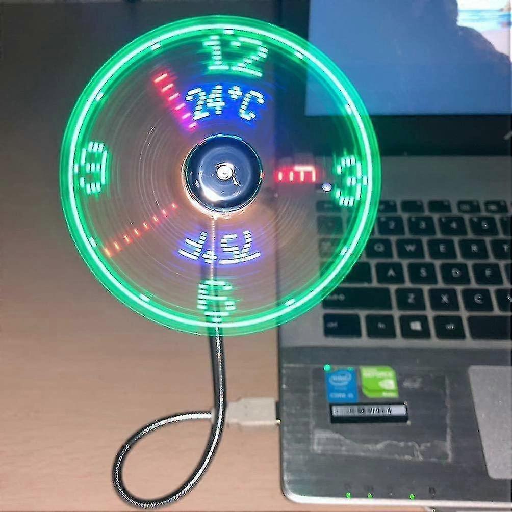 New Usb Clock Fan With Real Time Clock And Temperature Display Function-yujia-yujia