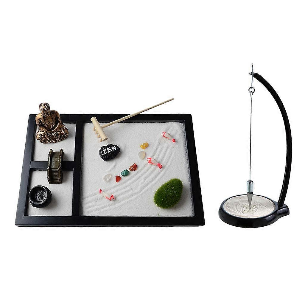 Gravity Sand Pendulum Stand Ornament Educational Kit ForRelaxion Meditation