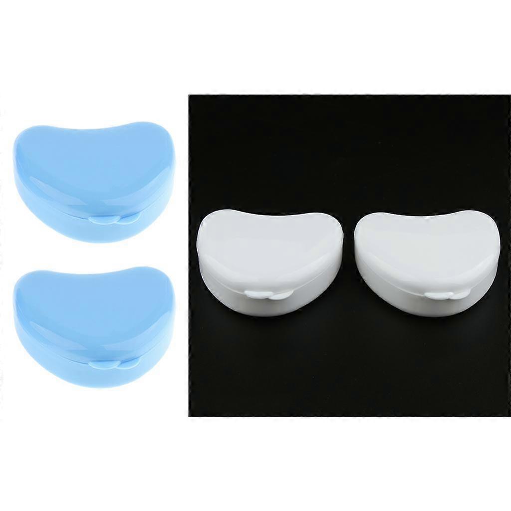 4-part Prosthesis Storage Box Monthguard Storage Box Blue & White
