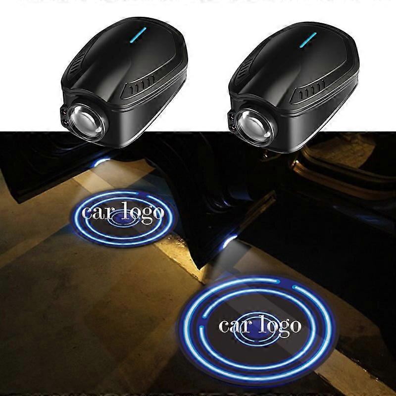 customizable Led Car Logo Projector Light Welcome Door Lights Rechargeable Wireless Logo Ghost Shadow Car Laser Emblem Lamp Kits Motor Vehicle Lightin