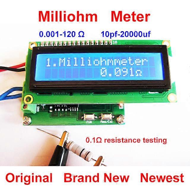 Υψηλή ακρίβεια Milliohm μετρητής 0 έως 120Ohm χαμηλής αντίστασης μονάδα δοκιμής μετρητών ικανότητας ελεγκτών χαμηλής αντίστασης