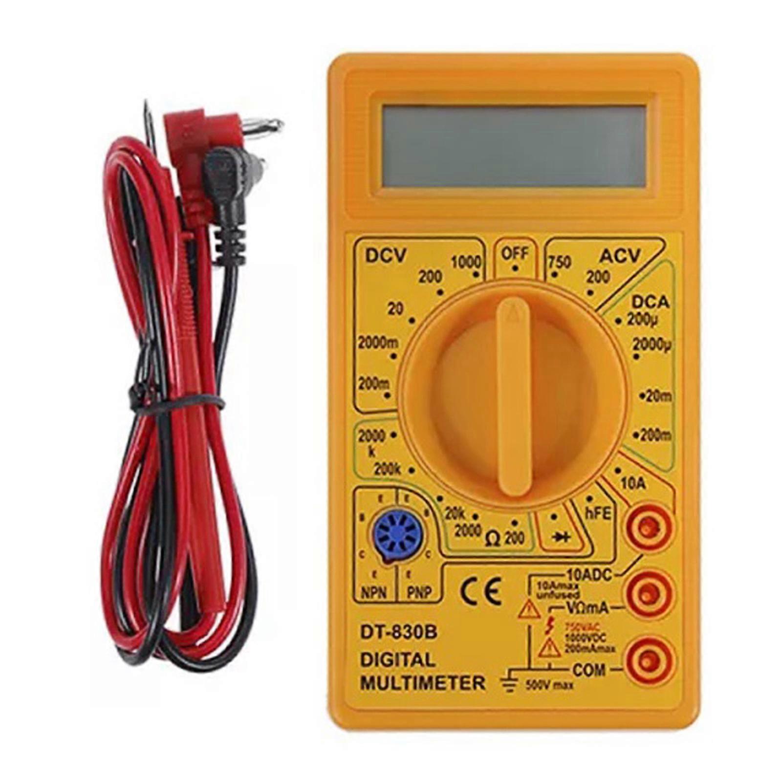 DT-830B LCD Digital 1999 Multimeter AC/DC 750/1000V Ampere Volt Ohm Tester Meter