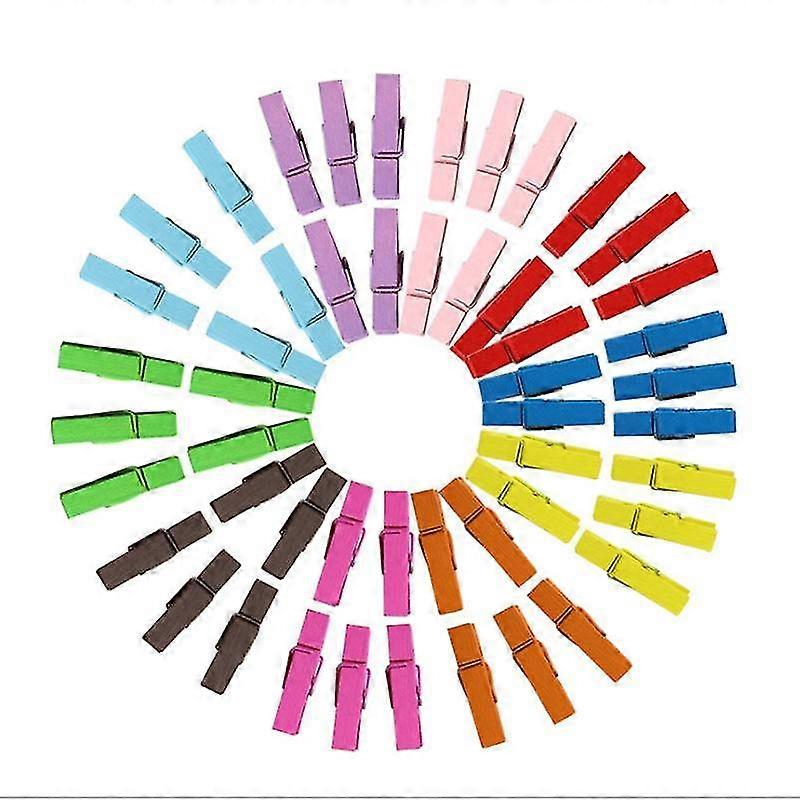 Colorful And Cute Wooden Clips Hemp String Decoration For Photos And Home