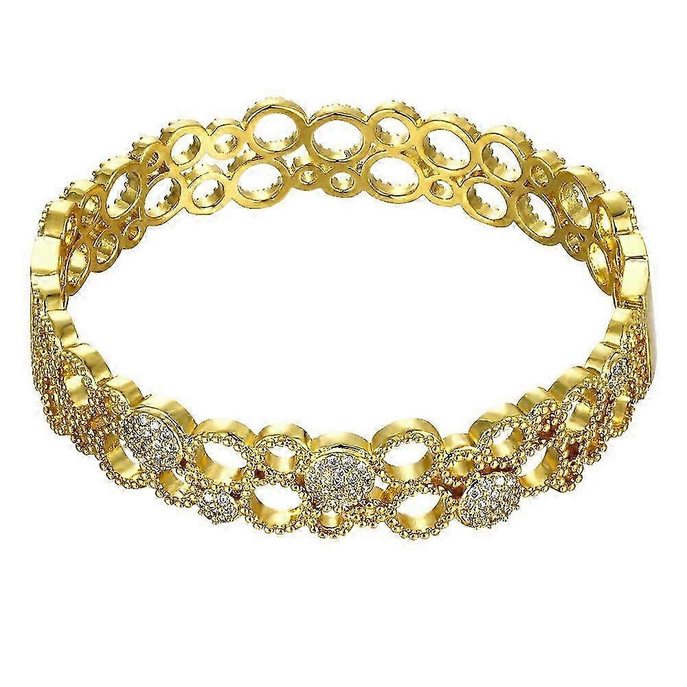 Hollow Brass Bangle Bracelet