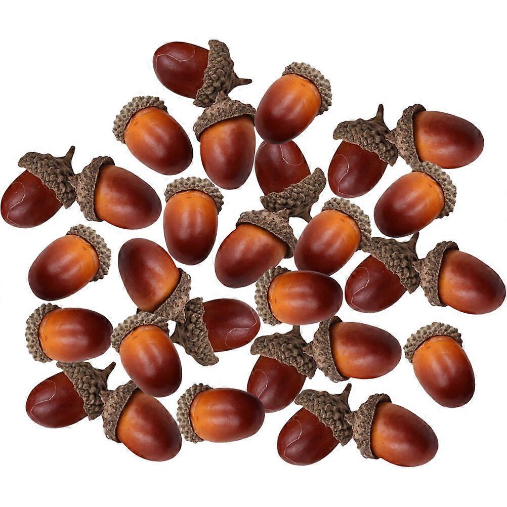 30 Pcs Artificial Wreath Simulation Acorn Artificial Acorns Crafts Fall Acorns Decoration Christmas Acorns Ornaments