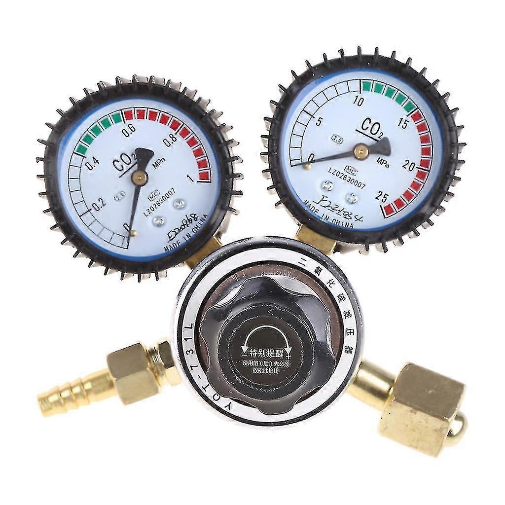 Regolatore di pressione Co2 Dual Gauge Co2 Riduttore di pressione Manometro per bombole di gas G5/8