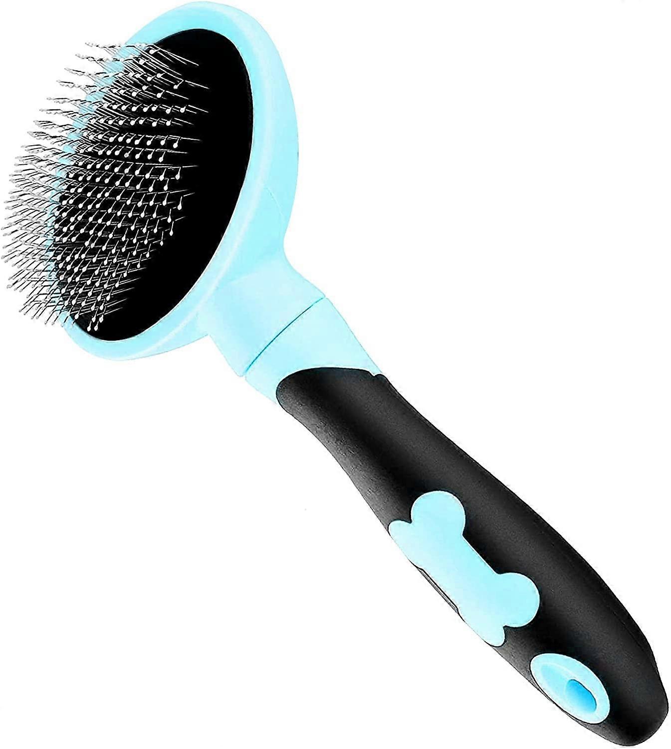 Brush for Dogs and Cats Grooming Comb for Dogs and Cats with Long and Short Bristles-Blue