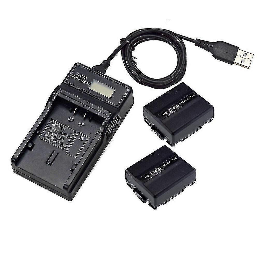 高品質 2 バッテリー +LCD 充電器対応パナソニック VDR-d310 VDR-m30 、 VDR-m50 、 VDR-m53 、 VDR-m55