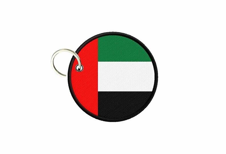 Keychain keys flag united arab emirates printed round round round