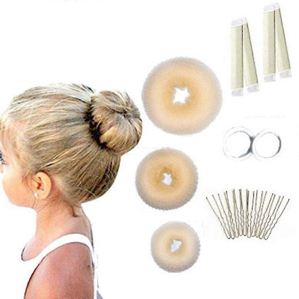 17 Stück Donut Haarknoten Maker Haar Donut Bun Maker Dutt Lockenwickler Tw