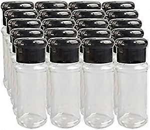 20PCS Plastic Spice Containers, Clear Spice Jars, Empty Plastic Spice Bottles