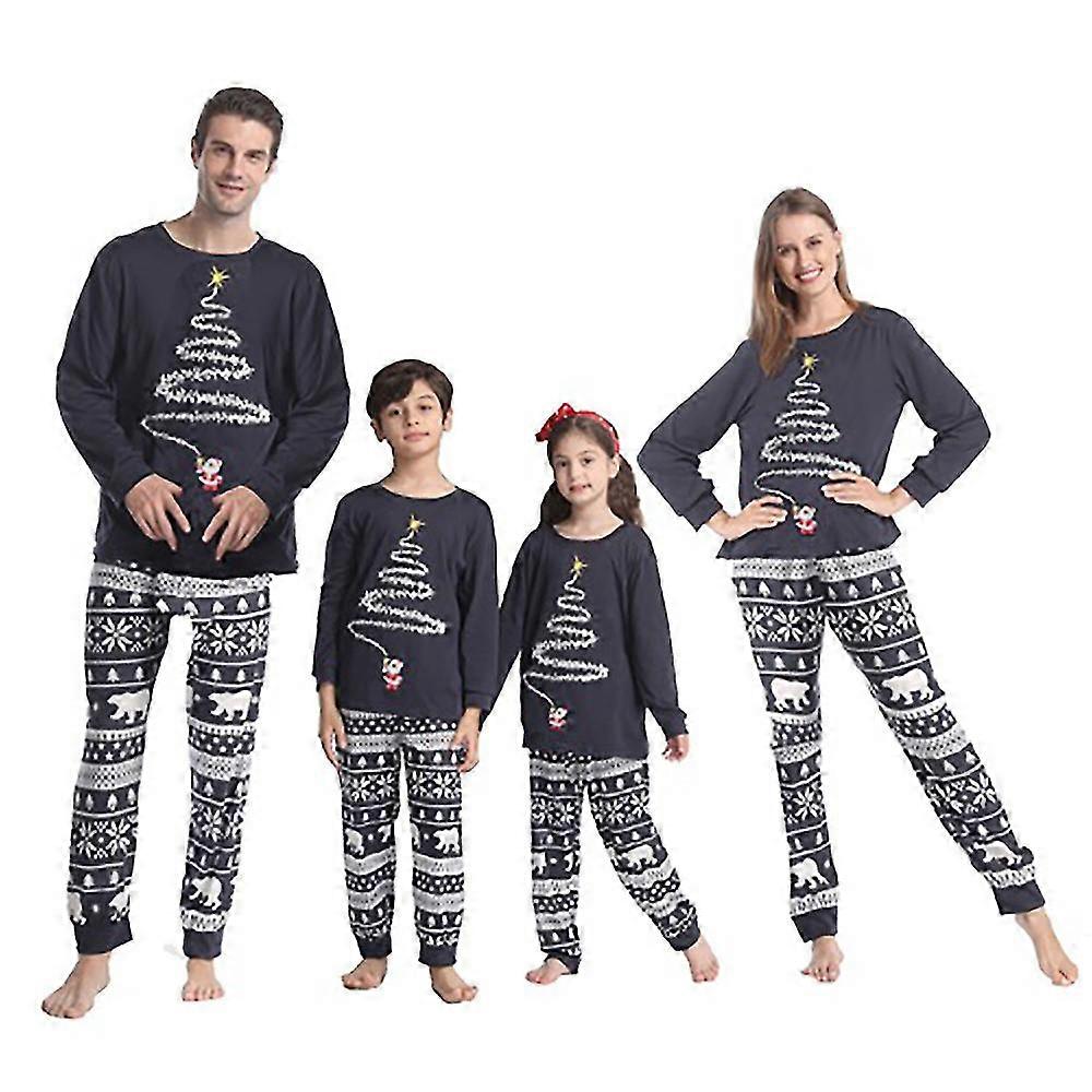 Joulupyjamat setti miesten naisten ja lasten