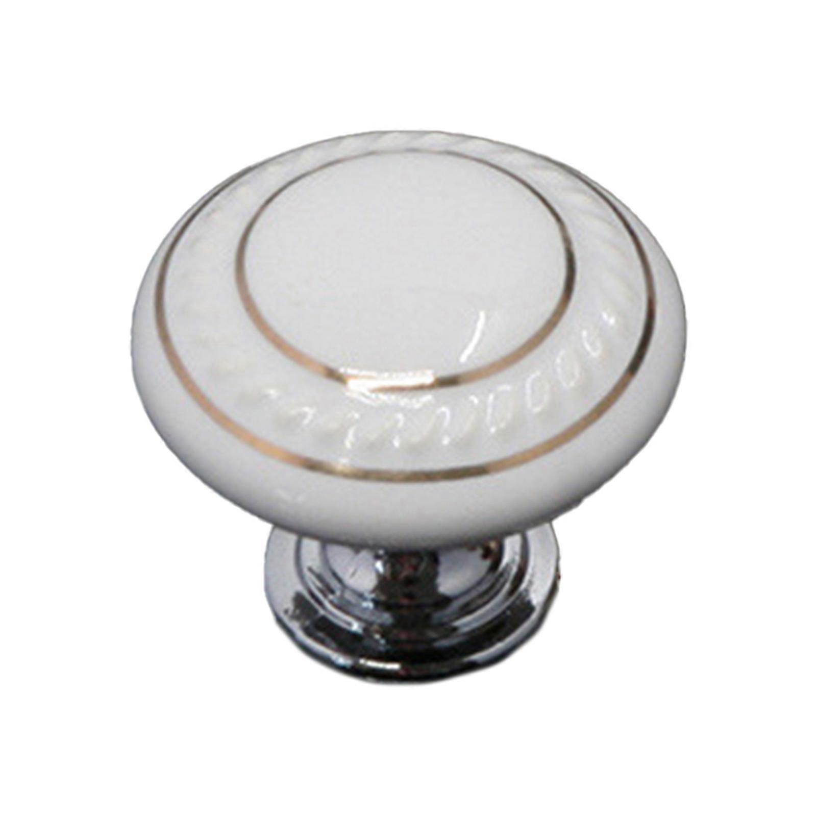 35mm Sturdy Cabinet Pulls Double Coil Wide Applications Durable Anti-fall Off Ceramic Cabinet Knobs for Wardrobe JIKAIX