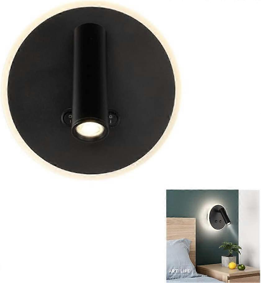 Appliques murales Led Veilleuse 7W + 3W avec double interrupteurs Utilisation de la lecture de livre, Applique murale pour lecture Loft tte de lit, La