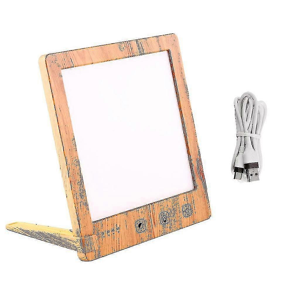 Light Therapy Lamp, Elegant Trim With Tactile Control Of Cold Or Warm Light, Stepless Adjustable Brightness, For Home Office Travelling