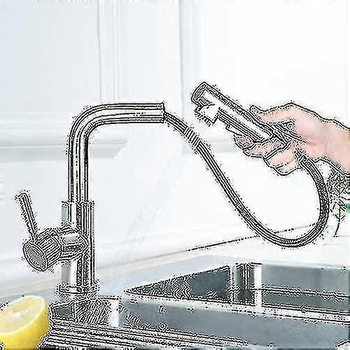 Faucet Kitchen,kitchen Faucet Extendable High Pressure 360 Rotatable