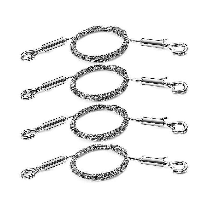 سلك معلق للصورة قابل للتعديل 4 قطع طقم إطار المرآة - حبل أسلاك الفولاذ المقاوم للصدأ شديد التحمل 3 متر × 1.5 مم