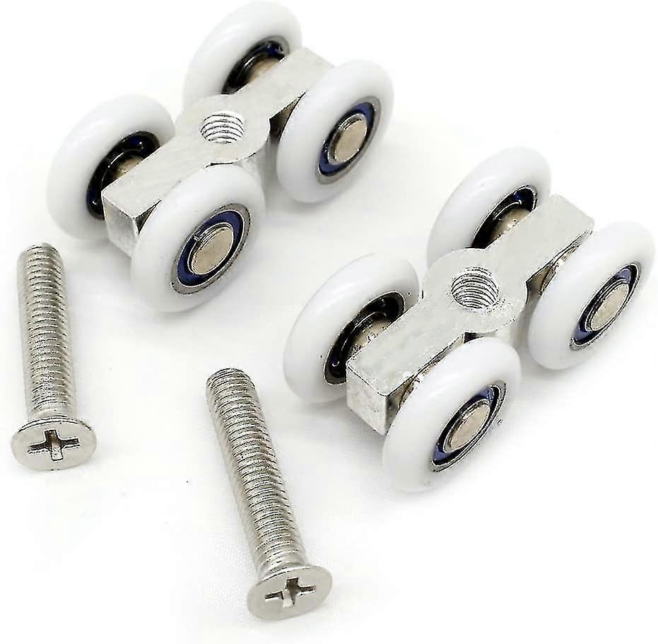 Sett med 2 ruller for skyvedør i glass