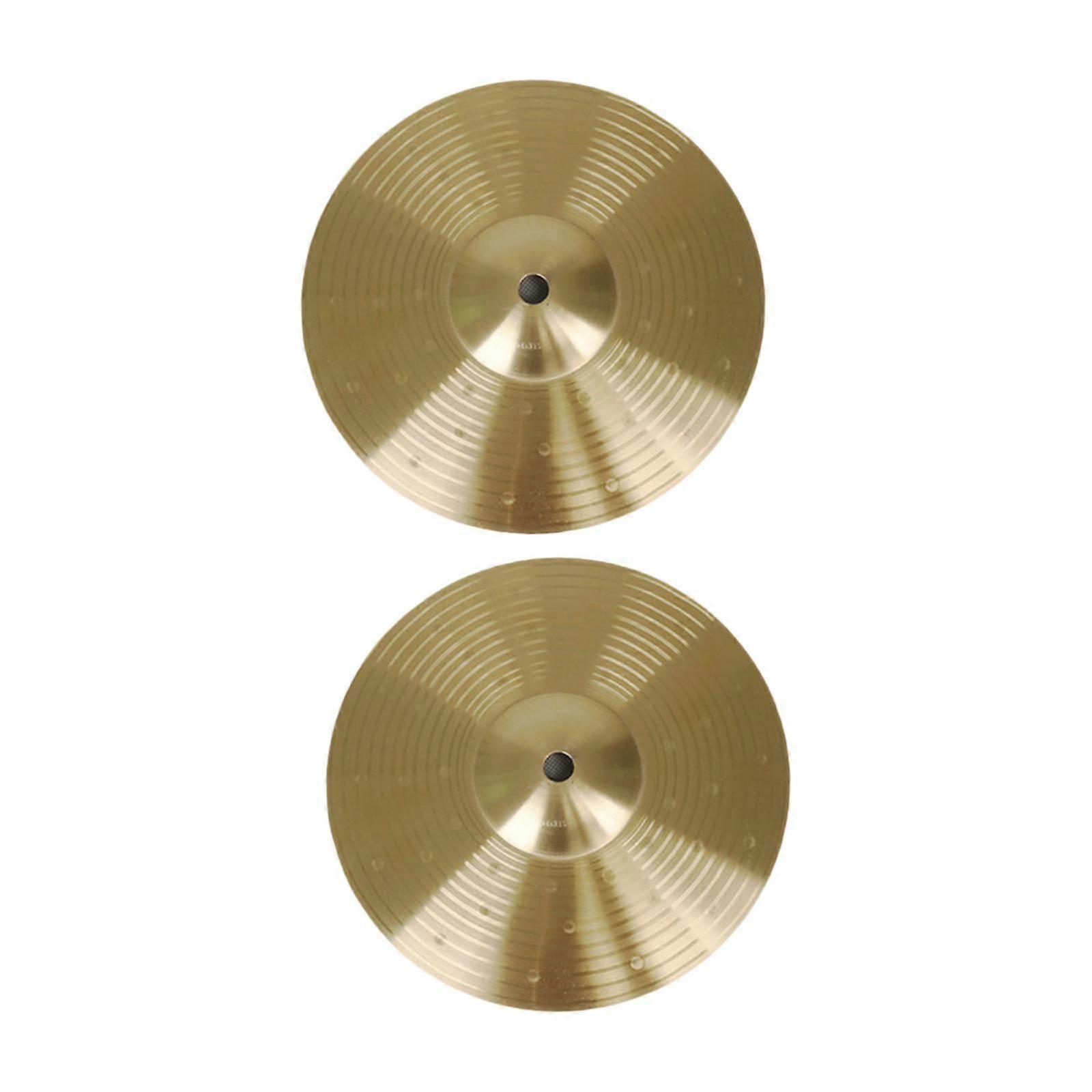 2x Drum Cymbals Traditional Replacement for Beginner Players Practice Cymbal Diameter 20cm