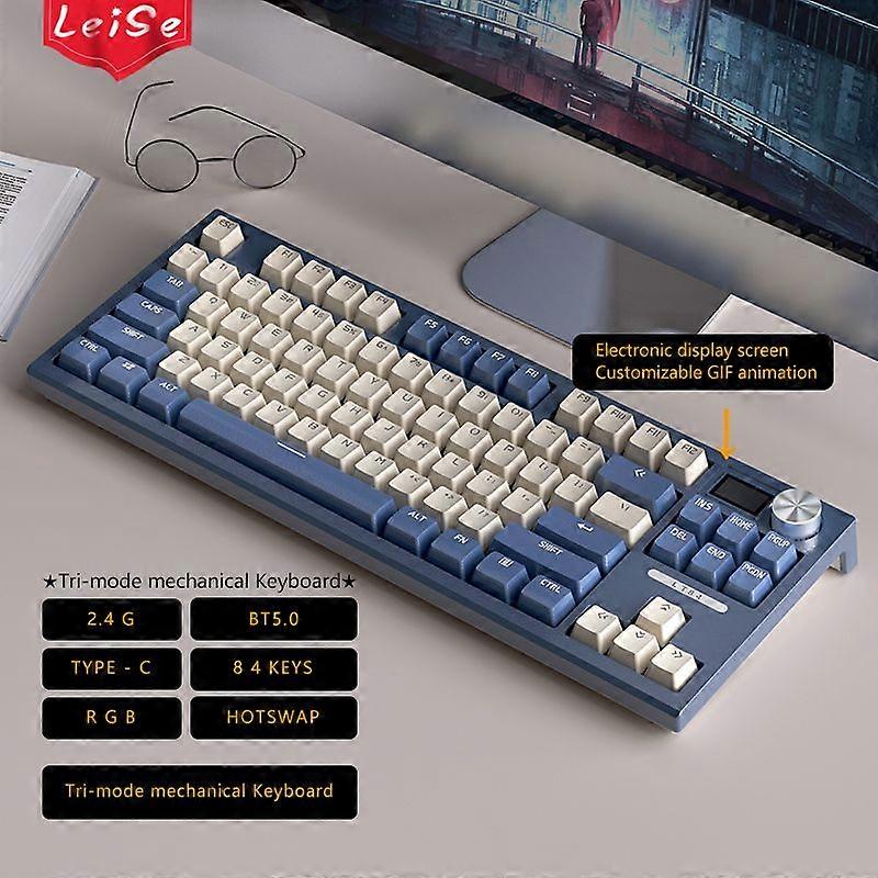 Leise LT84 84-Key 19 Lighting Effect  Mechanical Keyboard Hot-Swappable  Type-C Wired Mechanical Gaming Keyboard