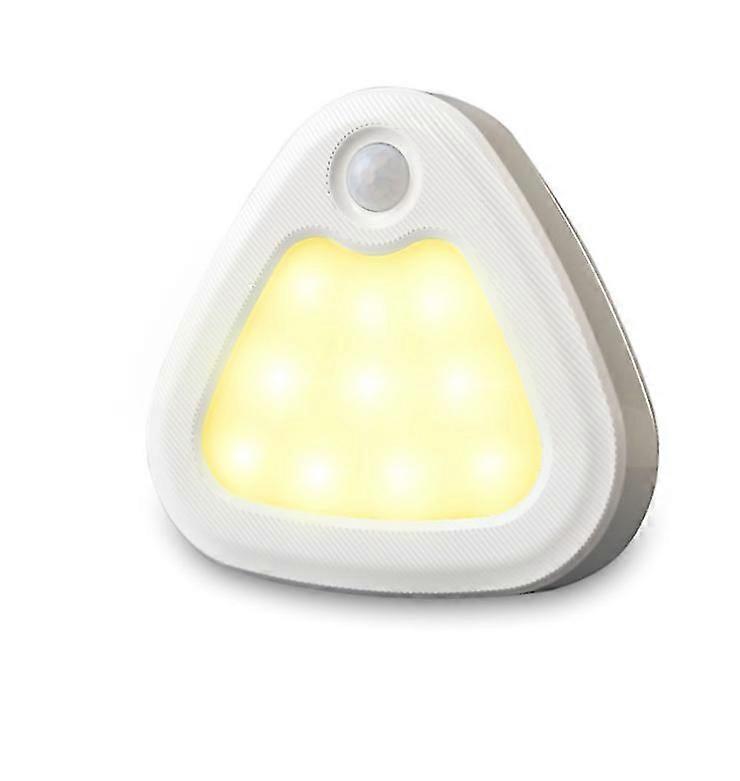 Human Infrared Sensing Night Light LED Motion Sensor Magnetic Battery Powered [Yellow]