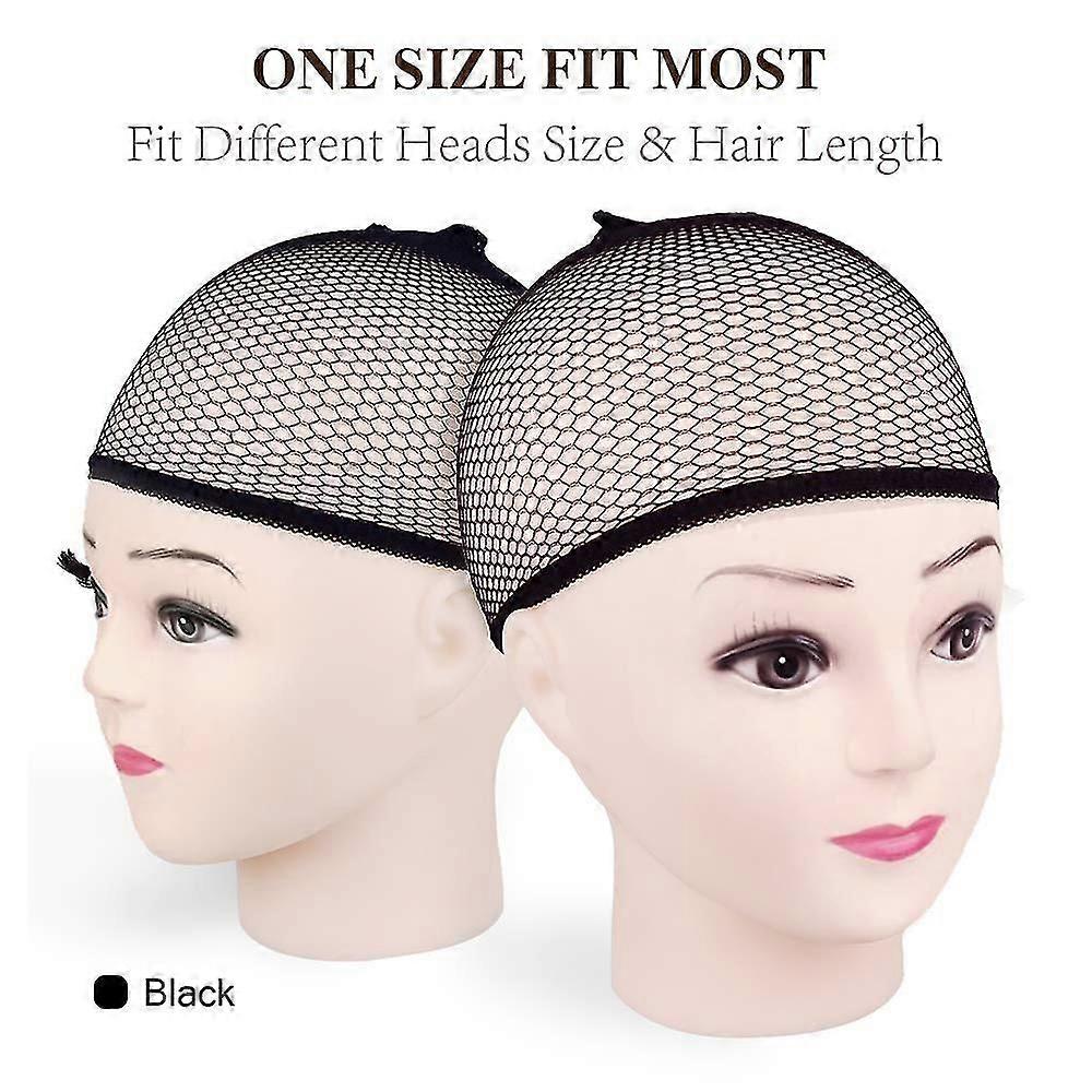6 Pcs Wig Net Cap For Wig Making Bla Mesh Net Stoing Cap