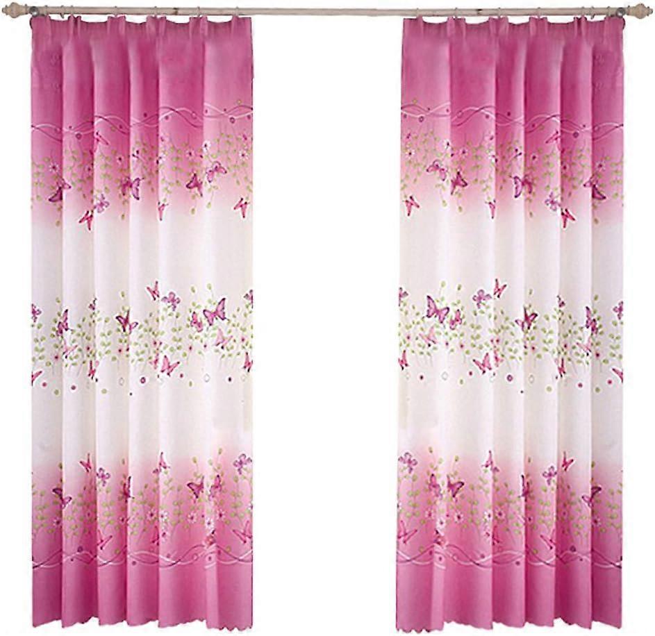 2-pack butterfly print curtains
