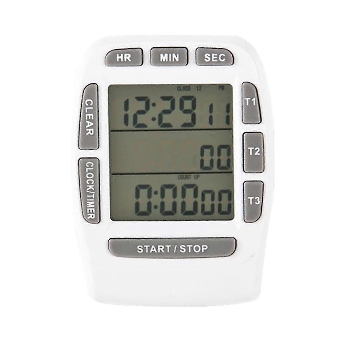 Kt001 Edge LCD Digital Timer, 3 Channel Digital Timer, Kitchen Timer, Countdown Timer, Strong Alarm, Strong Magnetic Holder