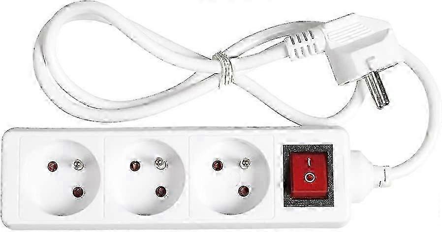 Electrical power strip 3 sockets, multiple socket - Electrical power strip 3 sockets + switch, elect