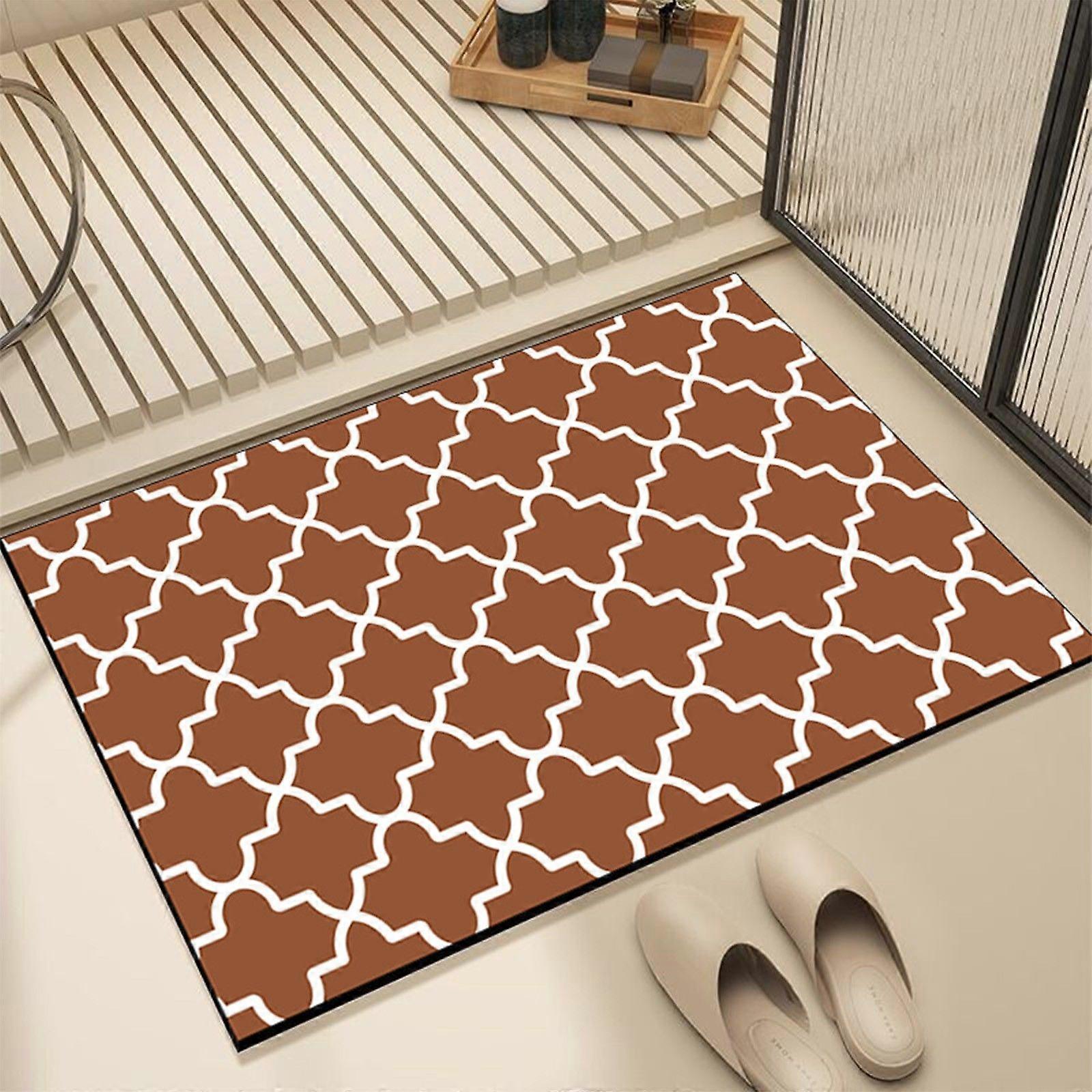 Diatomit Gulvmåtte Husholdnings Badeværelse Absorberende Dørmåtte Badeværelse Diatomit Fodmåtte Skridsikker gulvmåtte Absorberende tørremåtte Flye252553