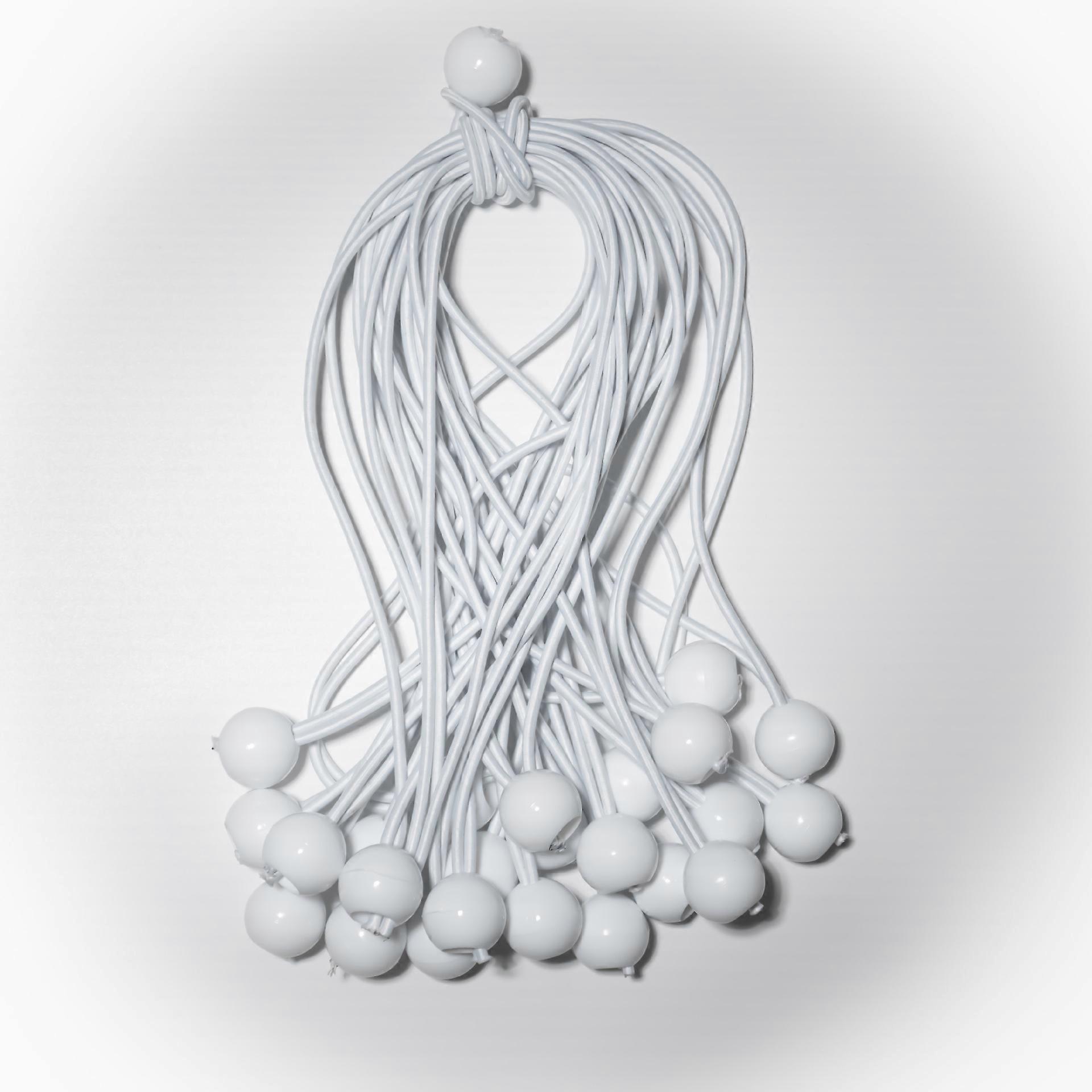 25 Pieces Elastic Cords with Balls - 25 Pieces 6 Inch Elastic Cords for Tents, Awnings and Tarps Fixing