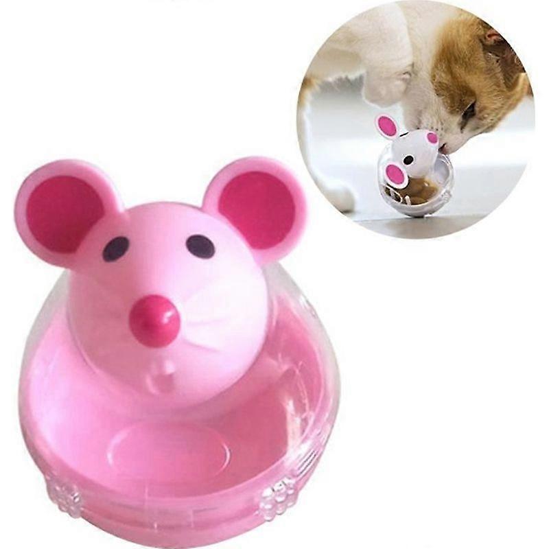 Cat toy - Mouse ball with kibble dispenser - Pink