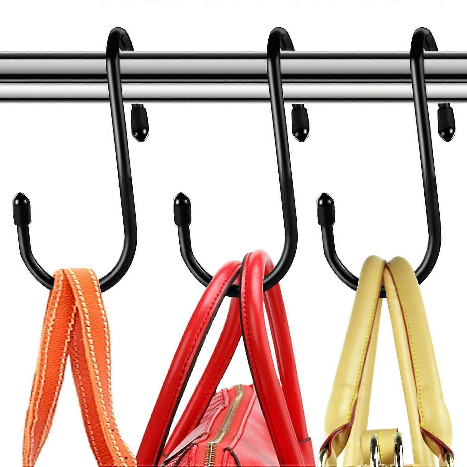 12 Pack Non Slip Rubber Coated Purse Hooks for Hanging Purses Large Size