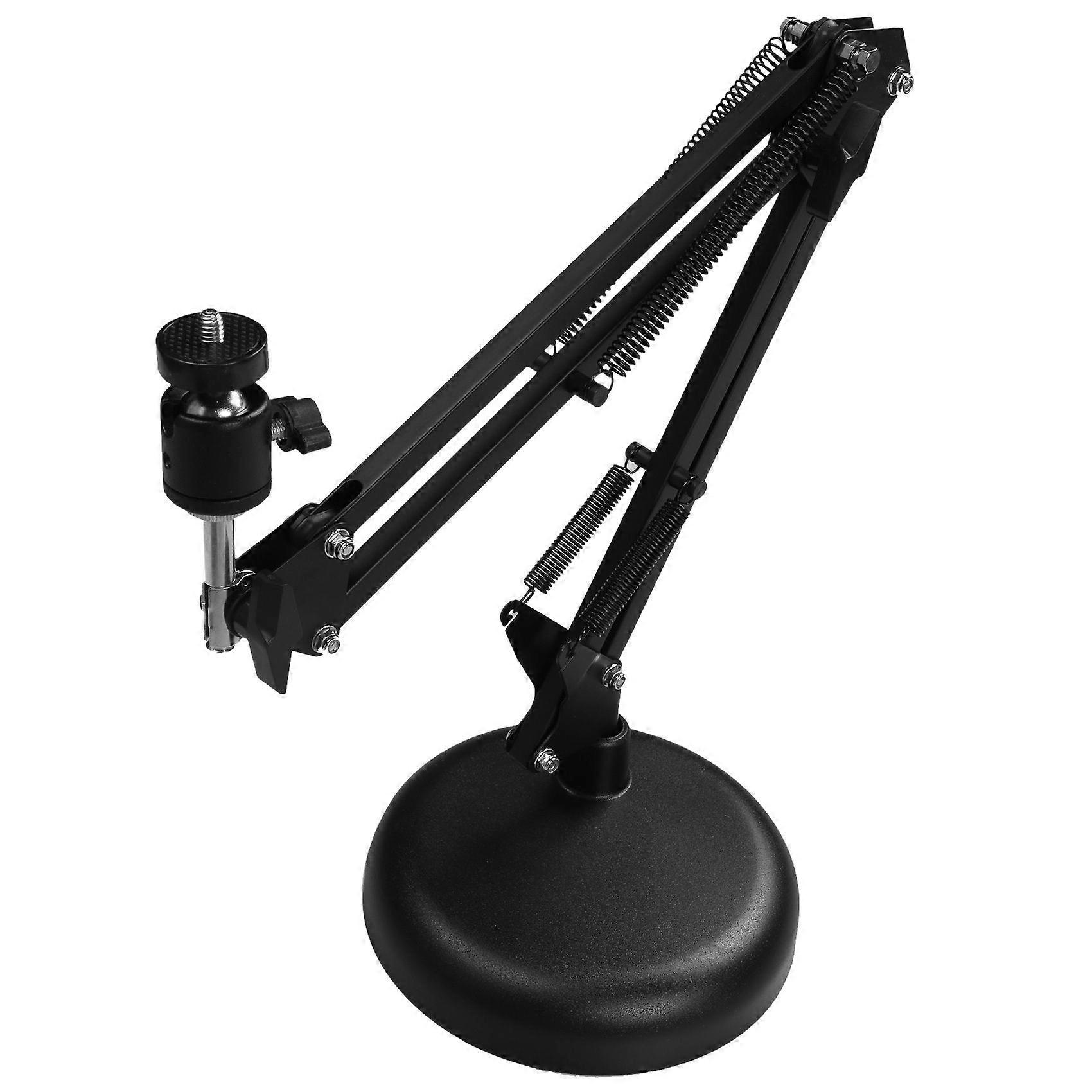 Webcam Stand for Desktop Suspension Boom Scissor Arm Stand with Upgraded Round Base,for Webcam