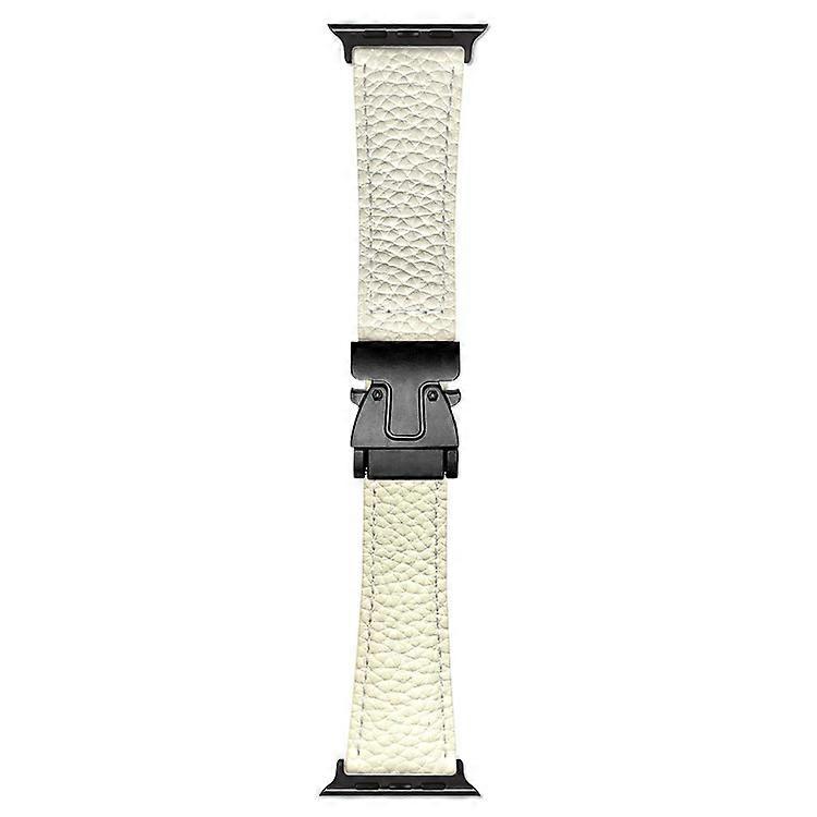 حزام جلد بقرة أصلي متوافق مع Apple Watch Series 10 Ultra 9 8 7 SE 6 5 4 3 2 1 46 مم 49 مم 45 مم 44 مم 42 مم مشبك مغناطيسي