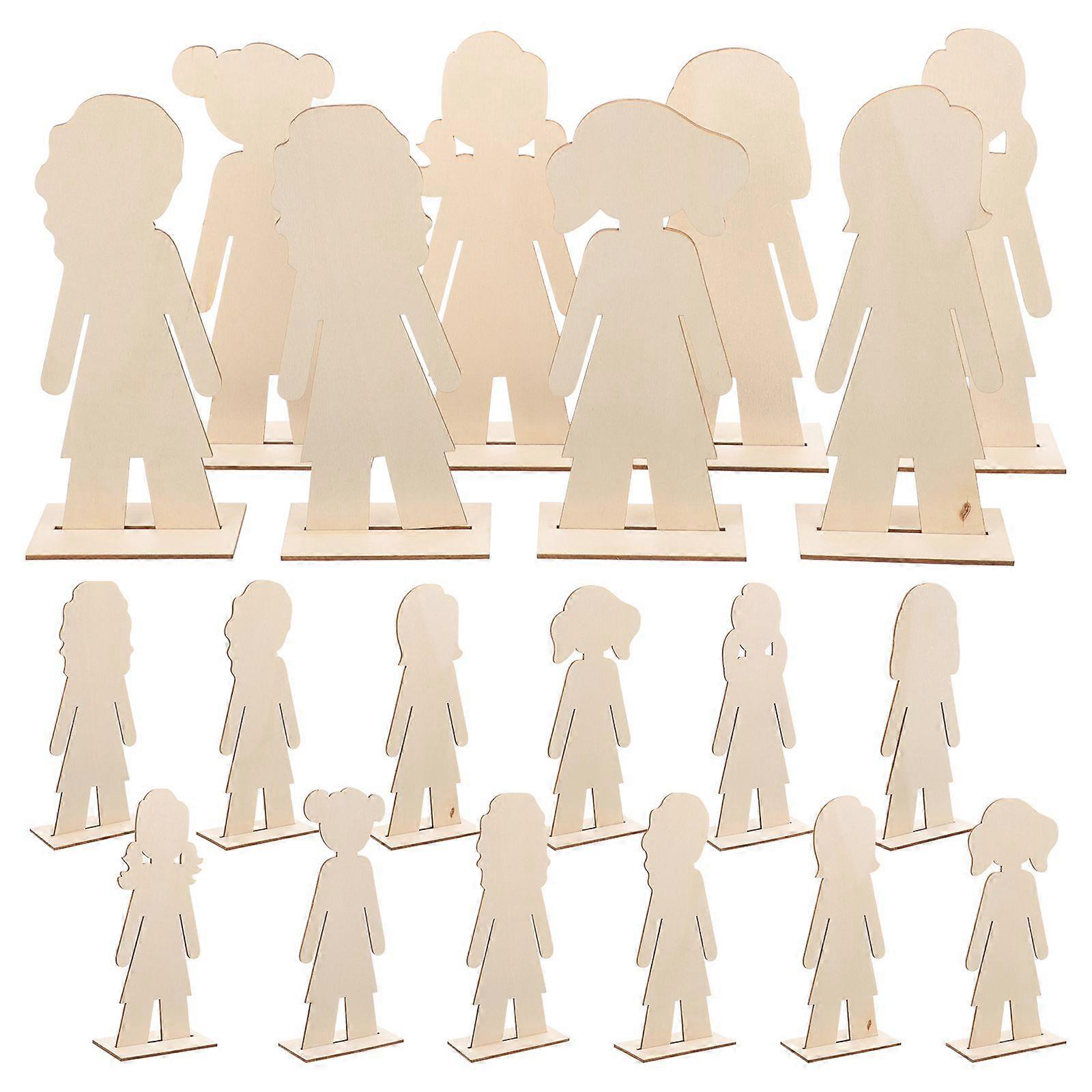 20 Pcs Artisanat En Bois Inachevé Formes En Bois pour L’artisanat Fournitures D’artisanat En Bois Inachevé