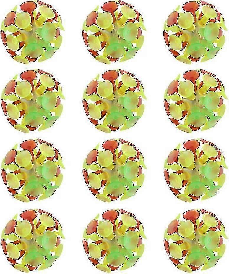 12pcs Suction Cup Ball Toy Parent-child Interaction Sucker Ball Kids Plaything Party Toy For Children Kids