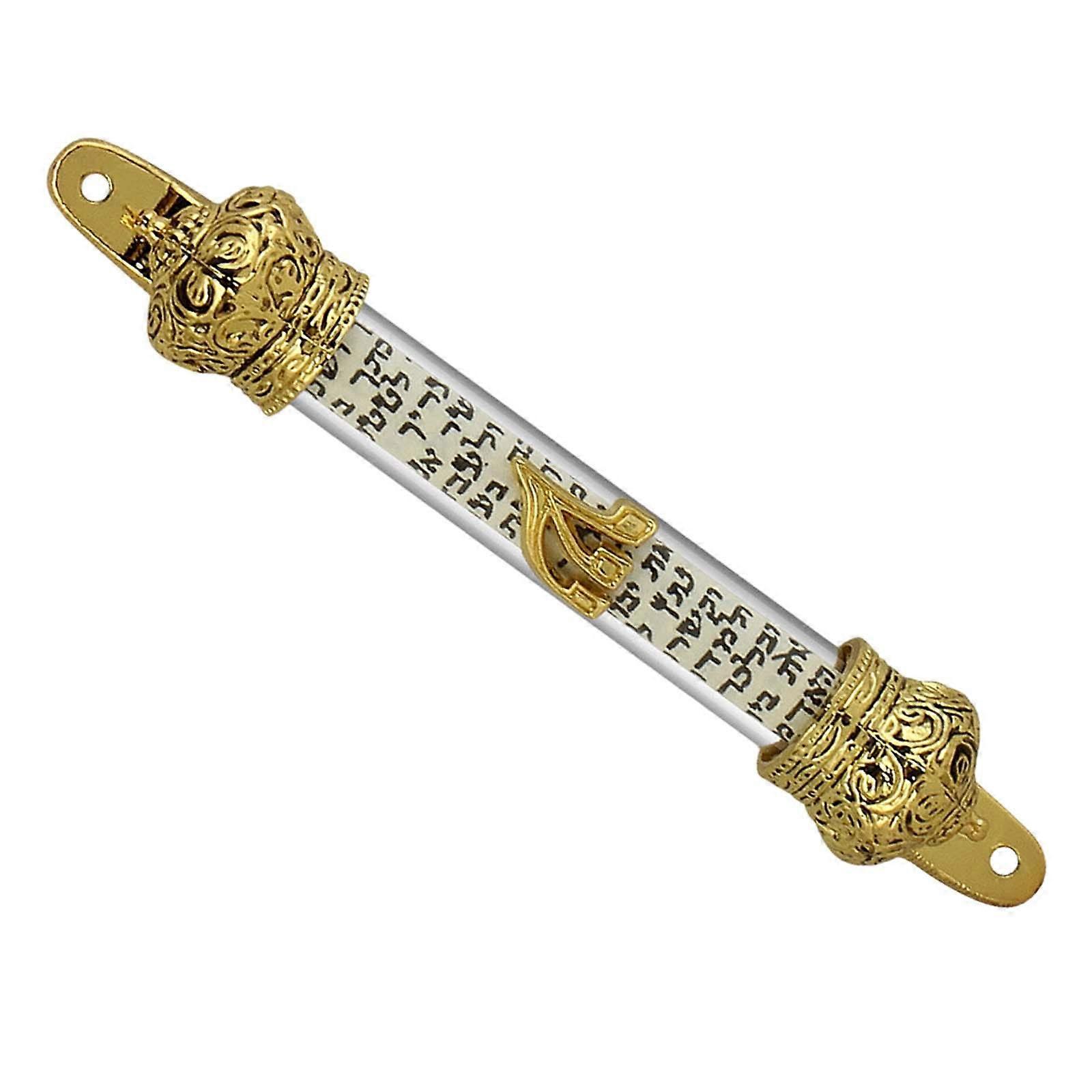 Mezuzah Case with Scroll for Home Wall Decorative Metal Blessing Mezuzahw 1x