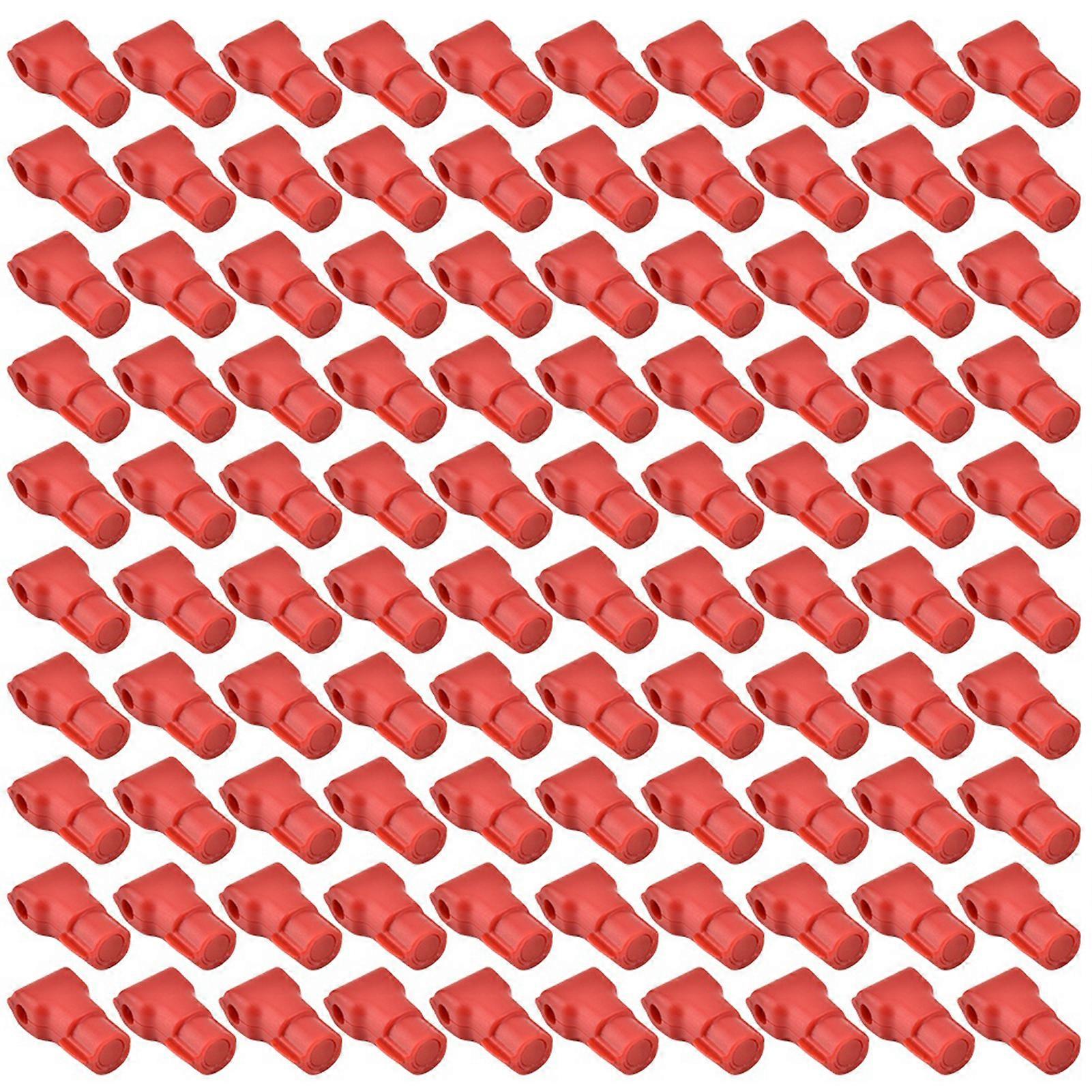 100 Pcs Anti-Theft Hooks for Mobile Phones, Padlocks for Shop Items, Red (6mm)