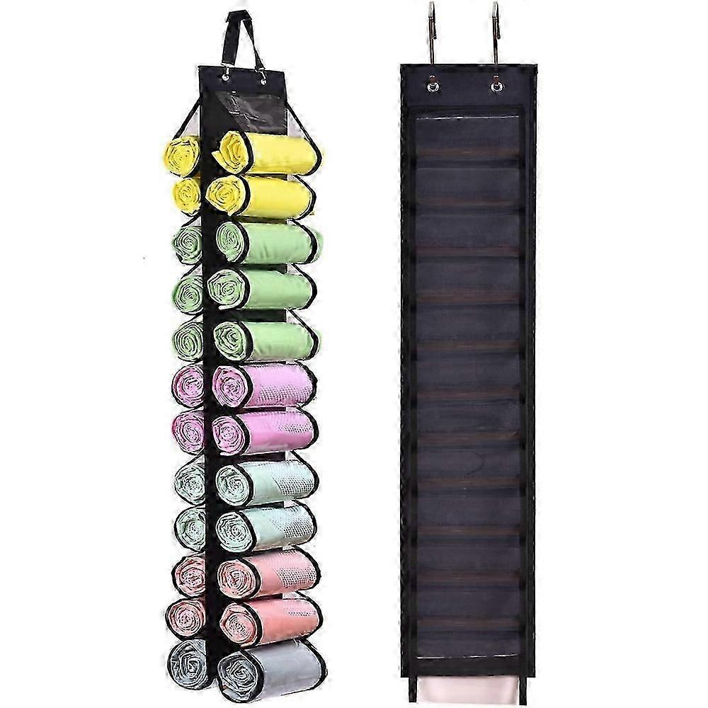 T-shirts Storage Bag Storage Hanger 24 compartments,Black