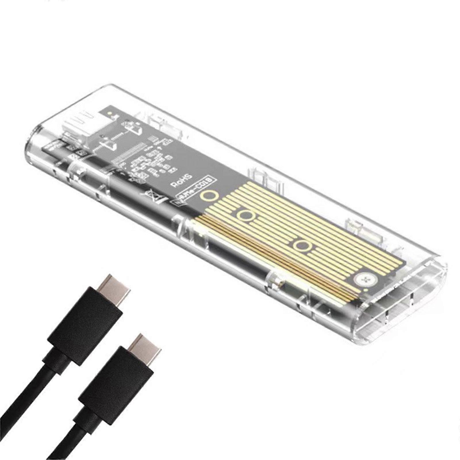 USB C Katı Disk Kutusu İki Protokol PCIe Katı Disk Muhafazası Muhafaza Desteği USB3.2 USB C 10Gbps Isı Dağılımı