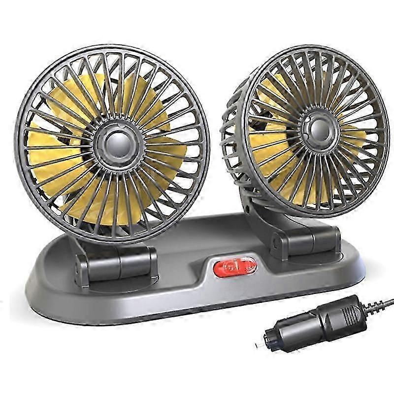 מאוורר לרכב 12V מאוורר כפול מאוורר קירור אוטומטי נייד קירור רוח גדולה מאוורר חשמלי מאוורר מתקפל לרכב bs