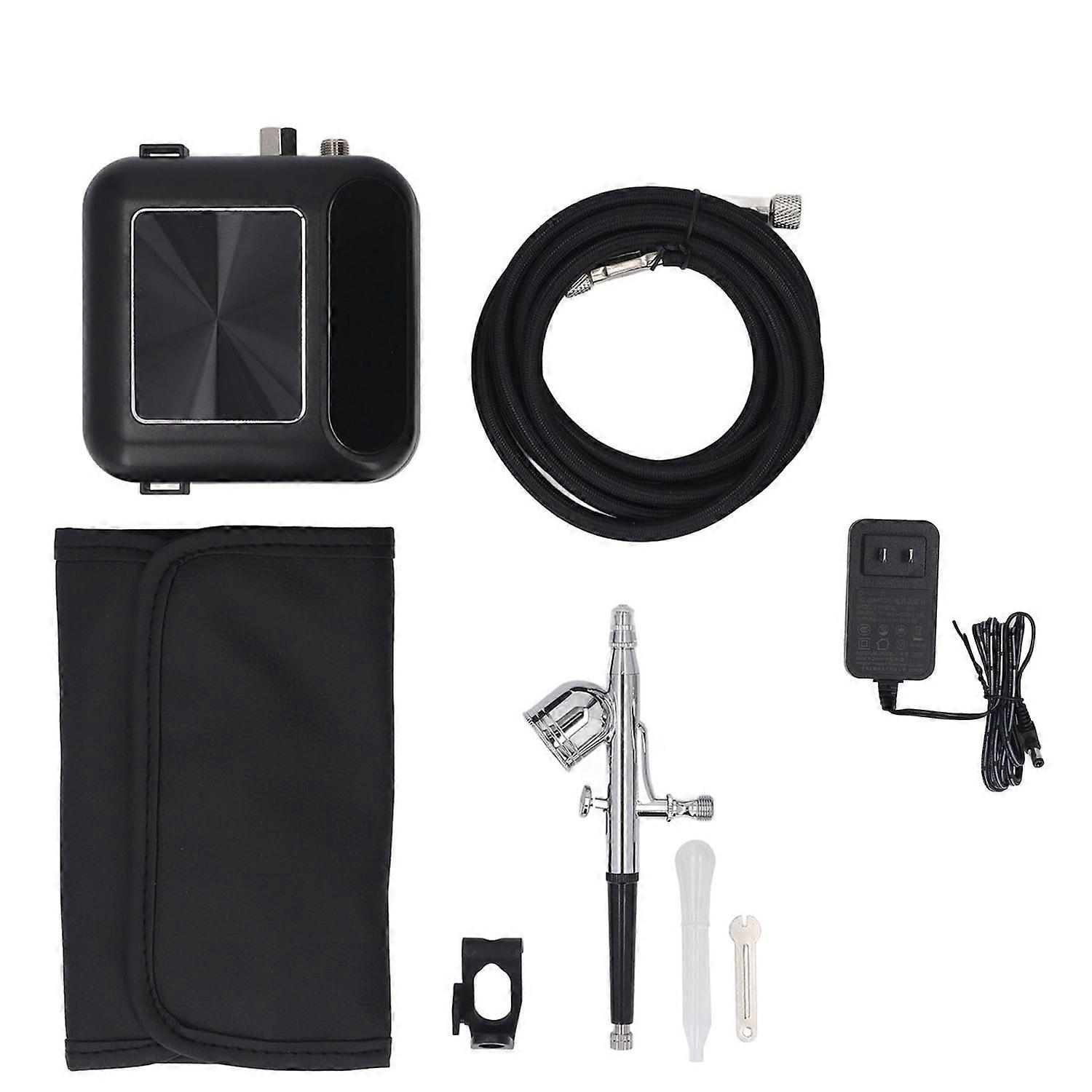 Airbrush Kit with Compressor 15PSI 12L/min Stepless Pressure Adjustment Professional Air Brush Set w