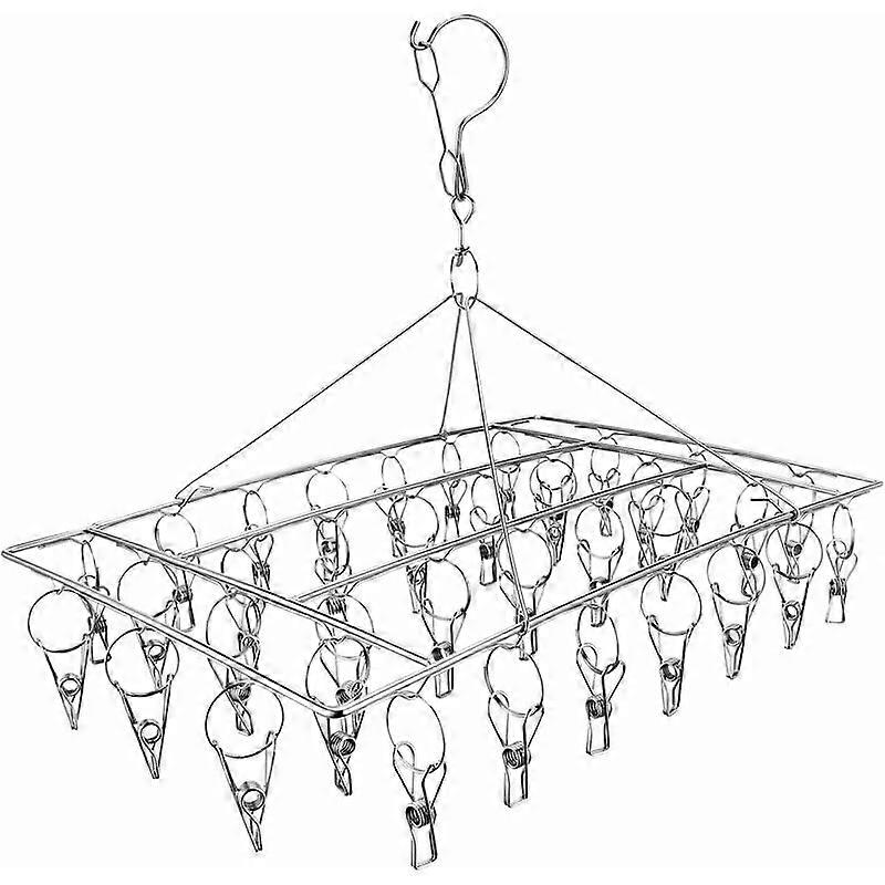 Drying Rack For Laundry Drying, Updated Version With Non-magnetic Stainless Steel Construction, Windproof And Anti-Lost Design, For Socks Bras