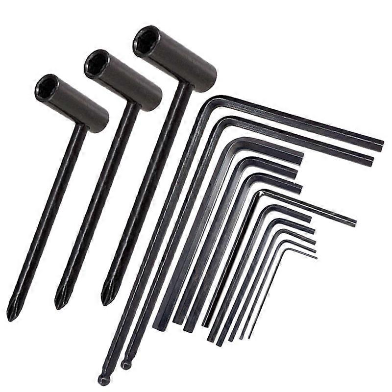14Pcs Guitar Wrench Set, 4mm & 5mm Ball End Truss Rod Wrench Tool