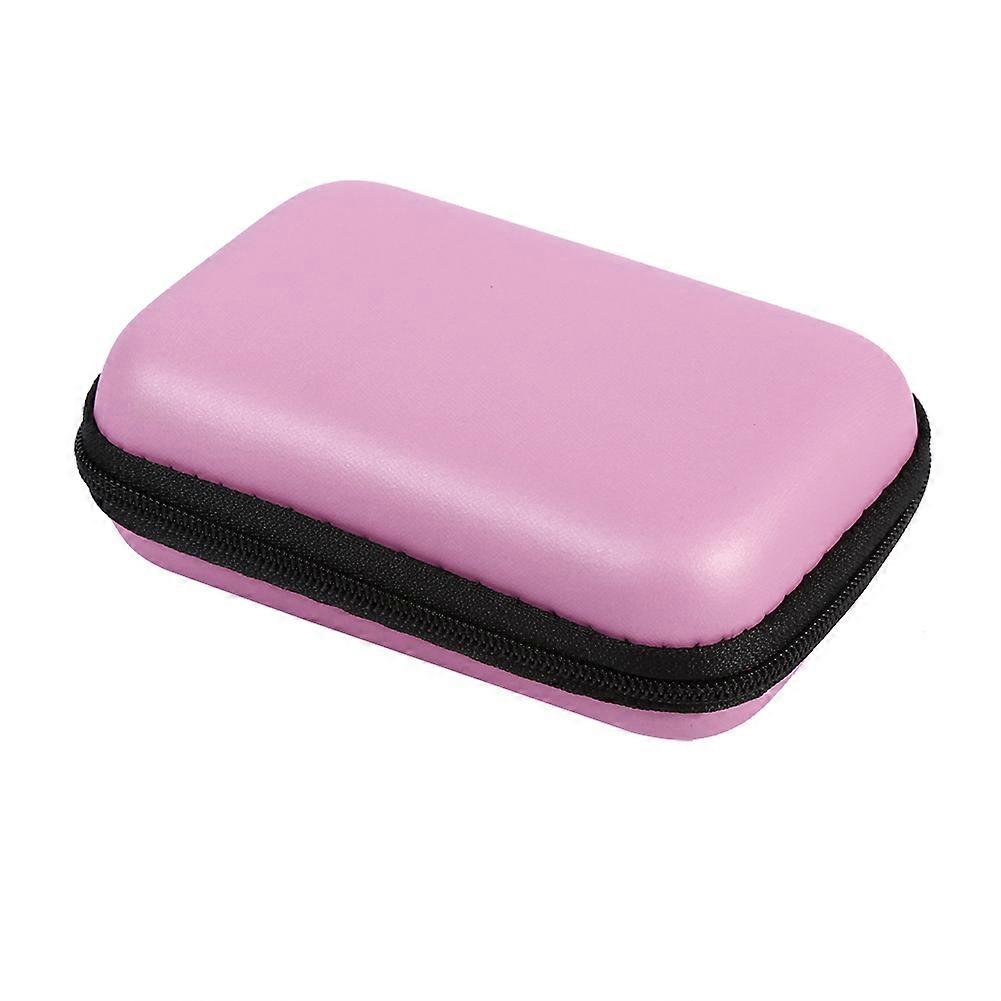 Mini Storage Bag Gadgets Organizer Portable Case For Earphone U Disk Data Cable Hot (Pink)