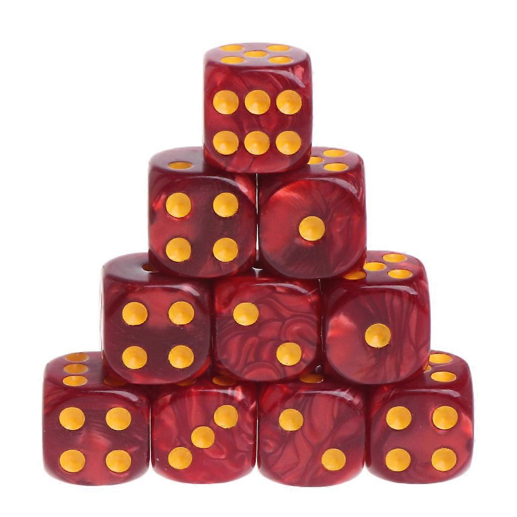 10pcs/Set Acrylic Polyhedral Dice For TRPG Board Game  red