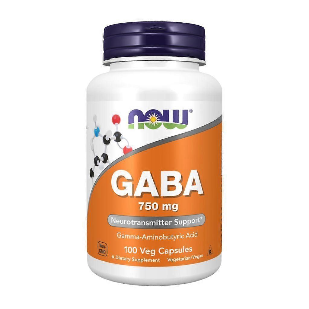 NOW Foods GABA 750mg Capsules 100